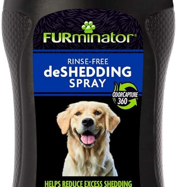 FURminator Rinse-Free deShedding Spray For Dogs, Helps Reduce Excess Shedding And Refreshes Between Baths, 8.5 Fluid Ounces