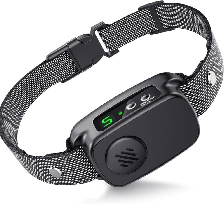 Bark Collar, Dog Bark Collar for Large Medium Dogs 30-120lbs, Automatic Waterproof Barking Collar with Beep Vibration and 5 Adjustable Sensitivity (Classic Black)