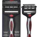 CHI for Dogs 2-in-1 Dematting and Deshedding Rake - Dual-Head Grooming Tool for Mats and Knots - Flip-Out Fine Rake for Smoothing Coats - Large Blade for Thick Fur - Dog Detangler Comb