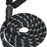 Amazon Basics Round Dog Leash, Heavy Duty, Durable Rope for Small, Medium, and Large Dogs, Lightweight Design for Walking, Training, and Outdoor Activities, Black, 6 Ft