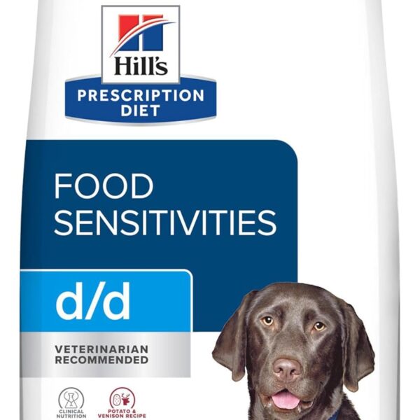 Hill's Prescription Diet d/d Food Sensitivities Potato & Venison Formula Dry Dog Food, Veterinary Diet, 8 lb. Bag