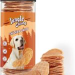Jungle Calling Dog Treats, Single Ingredient Chicken Chips, Crunchy Jerky Chip Training Treat for Small Medium Large Breed Dogs, 6 oz