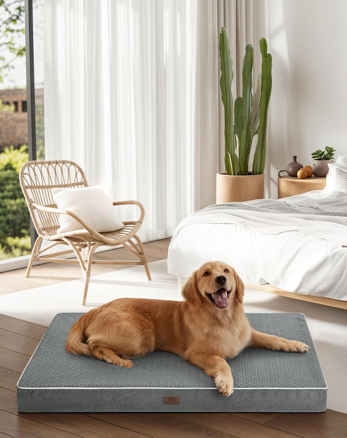 Large Dog Bed - Dog Crate Bed Orthopedic Large Sized Dog Beds,Washable & Waterproof Cover Big Plush Comfort Pet Bed Mat, Egg Crate Foam Bed Large Dog Bed - Dog Crate Bed Orthopedic Large Sized Dog Beds,Washable & Waterproof Cover Big Plush Comfort Pet Bed Mat, Egg Crate Foam Bed
