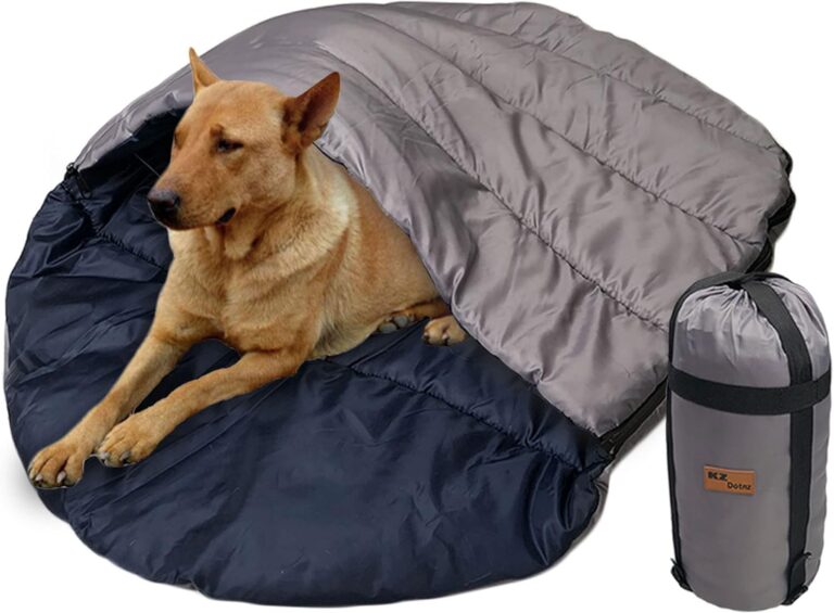 Camping Dog Sleeping Bed, Waterproof Packable Dog Cat Sleeping Bag, Durable Travel Bed for Pet with Storage Bag for Indoor/Outdoor