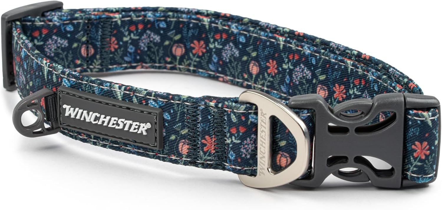 Winchester Printed Designer Dog Collar, Botanical Garden, S Winchester Printed Designer Dog Collar, Botanical Garden, S