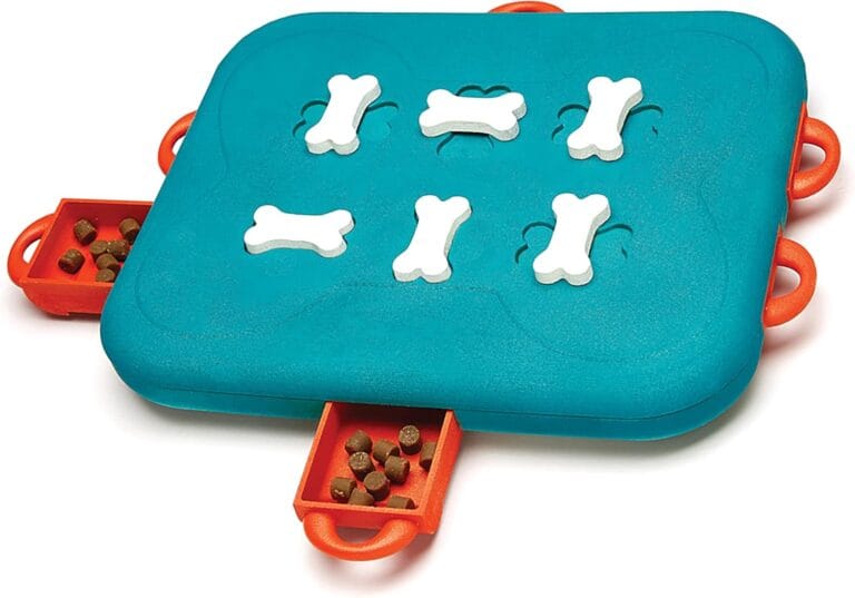 Outward Hound by Nina Ottosson Dog Casino Treat Puzzle Enrichment Toy, Level 3 Advanced, Turquoise