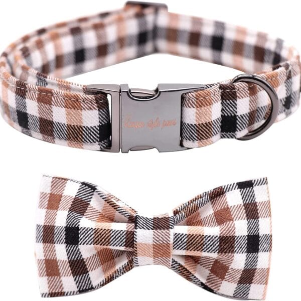 Unique style paws Fall Dog Collar, Puppy Collar with Bowtie, Adjustable Dog Collar Pet Gift for Small Medium Large Dogs