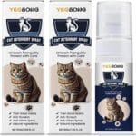 2 Bottles Natural Cat Training Spray - A Non-Toxic, Blue-Colored Deterrent Formula That Safely Protects Both Indoor and Outdoor Furniture from Scratching