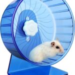 Hamster Wheel,Silent Wheel,Super Silent Hamster Exercise Wheels,Silent Hamster Wheel,Adjustable Stand Hamsters Exercise Wheels,Quiet Rat Wheel ( 5.5 inch, Blue)
