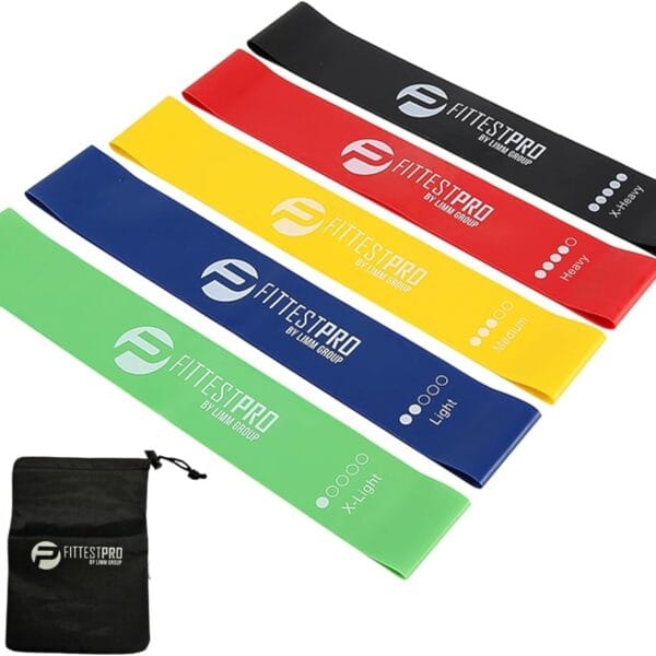 Fittest Pro by Limm Resistance Bands for Legs and Butt, Fabric Exercise Loop Bands Yoga, Pilates, Rehab, Fitness and Home Workout, Strength Bands for Booty