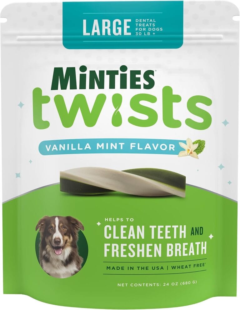 Minties Twists VetIQ Dog Dental Bone Treats, Dental Chews for Medium/Large Dogs (Over 40 Lbs), 40 Count