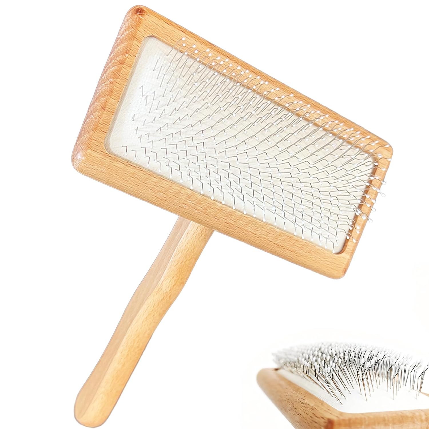 Dog Slicker Brush for Shedding and Grooming, Pet Deshedding Brush with Rounded Tips&Air-Cushion for Dogs & Cats, Undercoat & Dematting Tool for Long/Short Hair Pets Dog Slicker Brush for Shedding and Grooming, Pet Deshedding Brush with Rounded Tips&Air-Cushion for Dogs & Cats, Undercoat & Dematting Tool for Long/Short Hair Pets