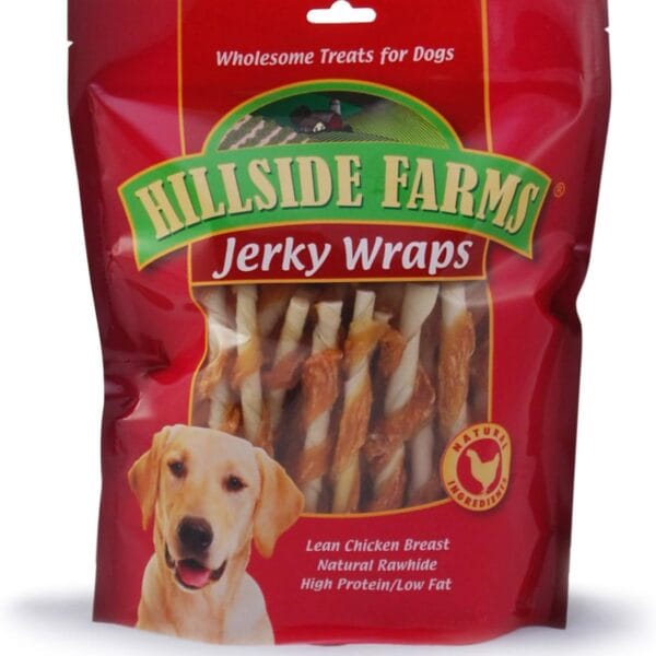 Hillside Farms Chicken And Rawhide Jerky Wraps Premium Dog Treats, 32-Ounce