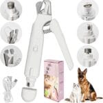 2-in-1 Led Cat Dog Nail Clipper & Nail Grinder with Lights,Rechargeable Pet Nail Trimmers with Nail File,Protective Guard,Quick Sensor,Pet Claw Clippers for Medium Small Dogs Cats Rabbits
