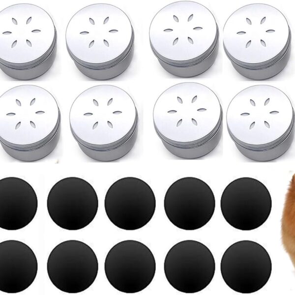 12 Pack Dog Nose Metal Container with 12 Magnetic Dogs Scent Work Tins Scent Training Box Dog Scent Training Kit Smell Training Canisters Aluminum Cans for Dogs Training