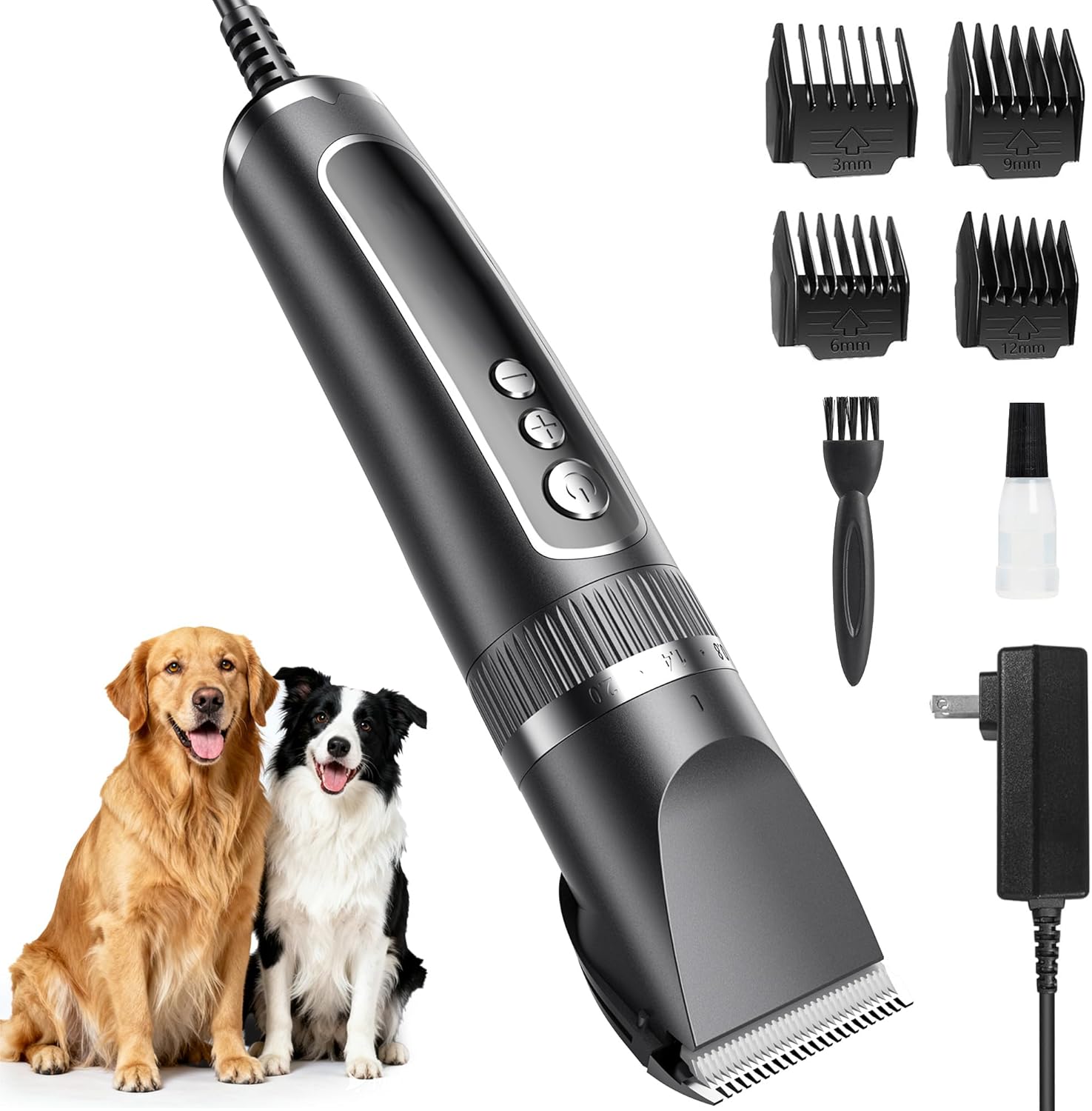 Dog Clippers for Grooming Thick Hair, 36V Electric Corded Dog Grooming Kit, 10ft 3-Speed Sheep Shears, Heavy Duty Pet Hair Trimmer with Storage Case for All Coats & Breeds Dog Clippers for Grooming Thick Hair, 36V Electric Corded Dog Grooming Kit, 10ft 3-Speed Sheep Shears, Heavy Duty Pet Hair Trimmer with Storage Case for All Coats & Breeds