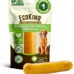 EcoKind Premium Gold Yak Cheese Himalayan Dog Chews, Dog Treats Large Breed, All Natural, High Protein Dog Chew, Cheese, Large - 1 Chew