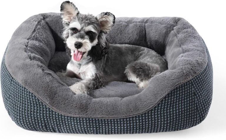 INVENHO Small Dog Bed for Small Dogs, Cat Beds for Indoor Cats Washable, Orthopedic Dog Bed, Warming Soft Calming Sleeping Puppy Bed Durable Pet Bed with Anti-Slip Bottom S(20"x19"x6")