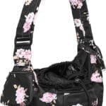 Petmolico Pet Dog Sling Carrier, Hands Free Breathable Mesh Adjustable Dog Cat Puppy Bag with Zipper Pocket for Daily Walk, Travel Outdoor Activity and Weekend Adventure, Pink Rose