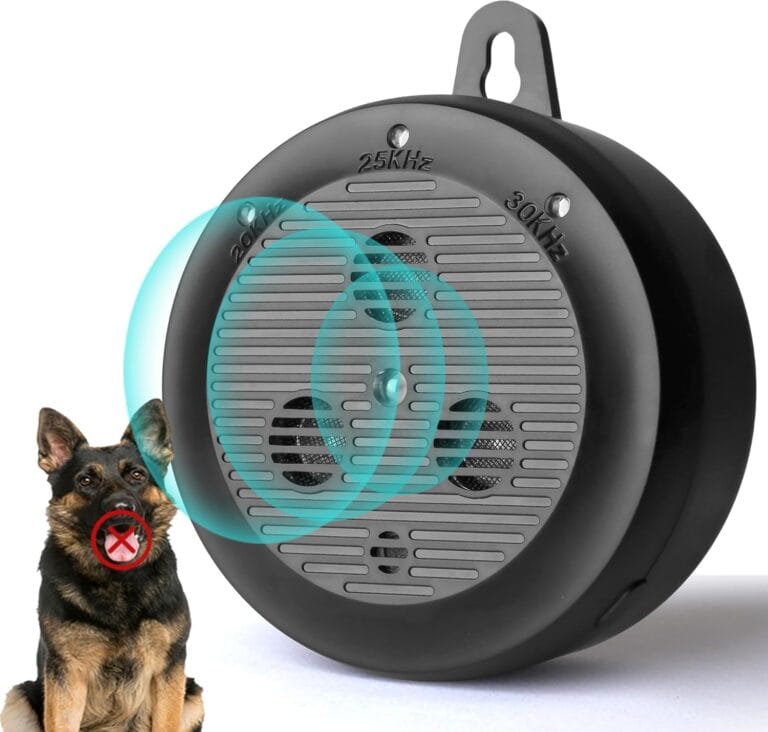 Ultrasonic Dog Bark DeterrentSafe & Humane Anti Barking Device for All DogsAuto-Activated Bark BoxIndoor & Outdoor3 Adjustable Ultrasonic Modes