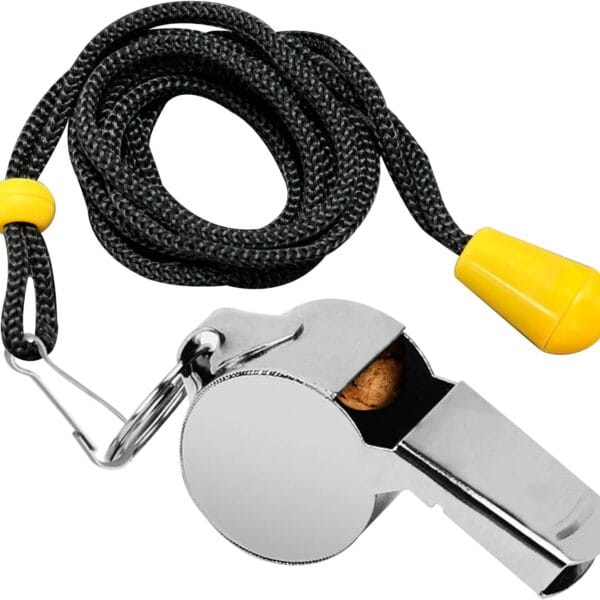 Whistle, Whistle for Coaches, Whistles for Adults Stainless Steel Whistles with Lanyard Detachable Hook Loud Crisp Sound Whistle Emergency for Referee Lifeguards Officials Pet Training Outdoor Sports