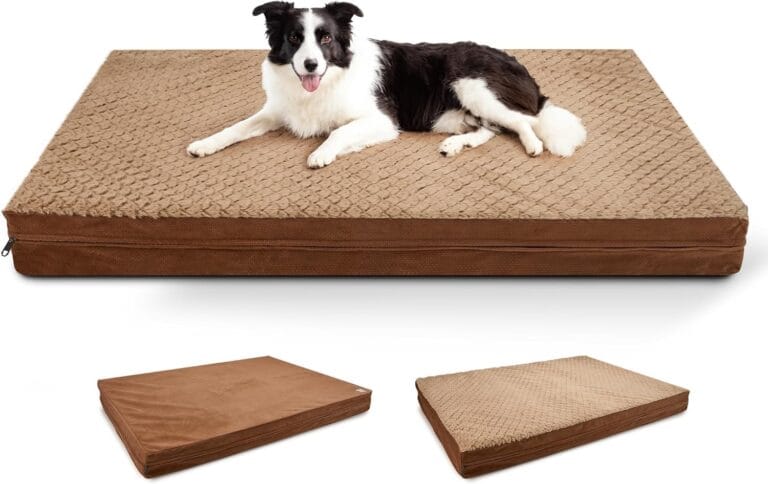 Sytopia Washable Indestructible 44" Dog Bed for Large Dogs  Double-Sided Plush, Chew Proof, Waterproof, Thick Orthopedic Support, Durable Multi- Size Comfort Clearance Indoor Flat Dog Bed