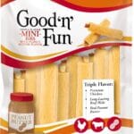 Good 'n' Fun Triple Flavor Mini Ribs with Peanut Butter Flavor Chews for Dogs, 8 Ounces, Treat Your Small Dog to Long-Lasting Chews Made with Chicken and Beef Hide