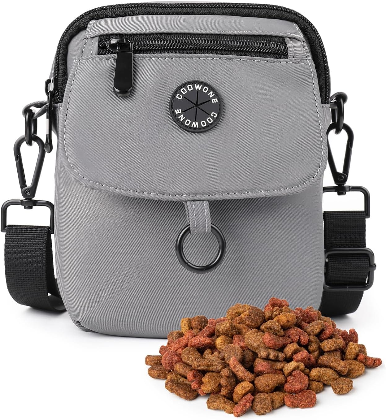 Dog Walking Bag Crossbody Waterproof & Lightweight Treat Pouch for Pet Training, Puppy Treat Tote, Dog Mom Purse (Gray 1.0) Dog Walking Bag Crossbody Waterproof & Lightweight Treat Pouch for Pet Training, Puppy Treat Tote, Dog Mom Purse (Gray 1.0)