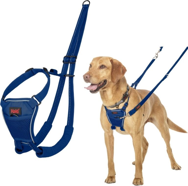 HALTI No Pull Harness - to Stop Your Dog Pulling on The Leash. Adjustable, Lightweight and Easy to Use. Reflective Dog Training Harness for Medium Dogs (Size M, Cobalt Blue)