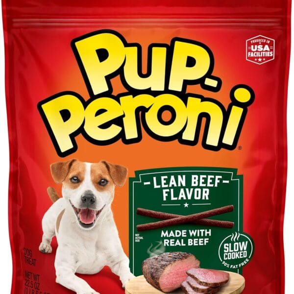Pup-Peroni Dog Treats, Lean Beef Flavor, 22.5 Ounce, Made with Real Beef, 90% Fat Free