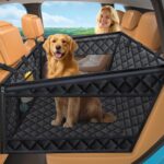 URPOWER Hard Bottom Dog Car Seat for Large Medium Dogs, Dog Back Seat Extender with 3-Sided Hard Boards, Waterproof Pet Backseat Cover Dogs Hammock for Cars, Trucks and SUVs, Holds up to 200 lbs