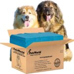PETSWORLD Enormous Dog Training & Potty Pads, 37x54 inch - Tear Resistant with Strong Leak-Proof Backing, Optional Adhesive Tape, 50 Count