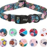 Dog Collar Adjustable Flower Dog Collars with Quick Release Safety Buckle Soft Comfortable Cute Pet Collar for Small Medium Large Dogs