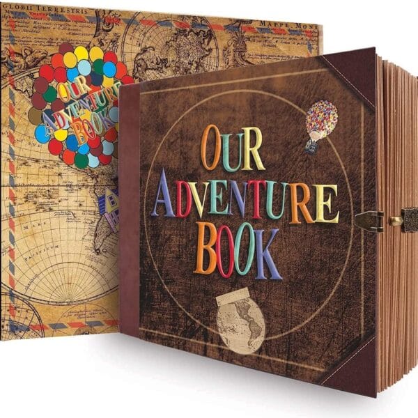 Our Adventure Book Travel Souvenir Diary Photo Book, Scrapbook, Photo Album, Retro Style, Vintage Guestbook DIY Anniversary Wedding Travel Writing Baby Friend Gift, Heartfelt Present, Ball