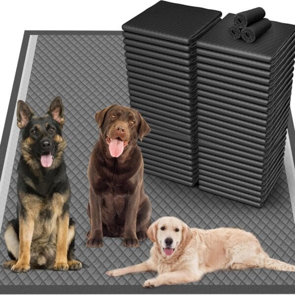 36"x36" Activated Charcoal Pee Pads for Dogs , 32 Count, Extra Large, Super Absorbent, Leakproof and Odor Resistant, Disposable Puppy Pads, Pet Training Pads, Potty Pads