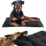 BALAPET Chew Proof Dog Bed with Metal Rivet Corner for Medium Dogs, Stable Kennel Pad Mat for Teething Puppy, Durable Indoor Outdoor Crate Pad for Medium Dog Crates, 35"x22"