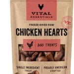 Vital Essentials Single Ingredient Chicken Hearts Dog Treats, 1.9 oz | Freeze-Dried Raw | Premium Quality High Protein Training Treats | Grain Free, Gluten Free, Filler Free