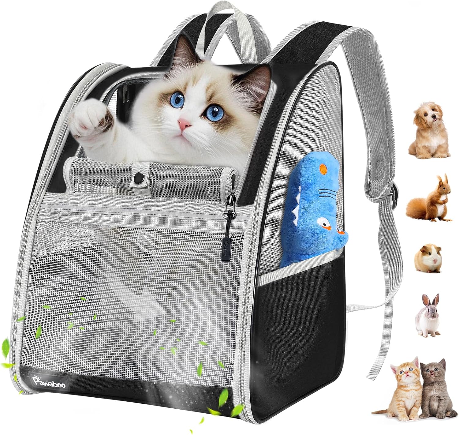 Pawaboo Cat Carrier Backpack, Pet Carrier Backpack for Kitties Small Dogs Puppies, Breathable Cat Bag Carrier, Small Dog Travel Backpack Carrier for Kitten Puppy Bunny - Black (up to 22lbs) Pawaboo Cat Carrier Backpack, Pet Carrier Backpack for Kitties Small Dogs Puppies, Breathable Cat Bag Carrier, Small Dog Travel Backpack Carrier for Kitten Puppy Bunny - Black (up to 22lbs)