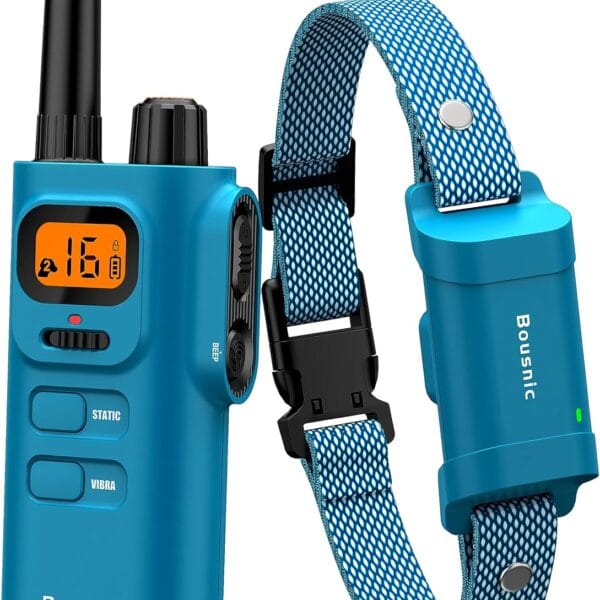 Bousnic Dog Shock Collar with Remote - [New Edition] 4000FT Dog Training Collar for Large Medium Small Dogs (8-120lbs) Waterproof E Collar with Beep, Vibration, Safe Shock