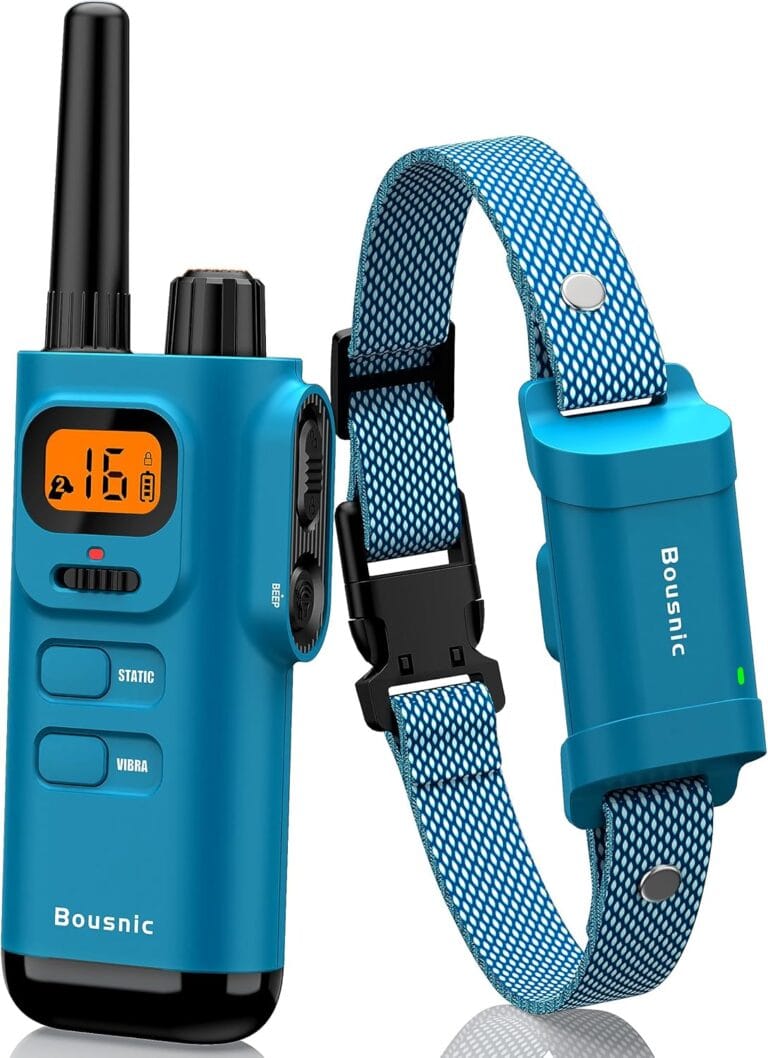 Bousnic Dog Shock Collar with Remote - [New Edition] 4000FT Dog Training Collar for Large Medium Small Dogs (8-120lbs) Waterproof E Collar with Beep, Vibration, Safe Shock