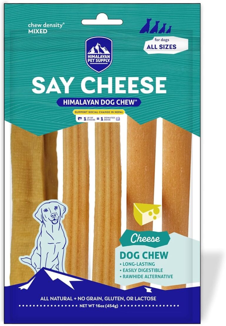 Himalayan Dog Chew Say Cheese! Assorted Yak Cheese Dog Treats, Long-Lasting Himalayan Pet Chews, Easily Digestible Chew Sticks, Grain-Free & Healthy Dental Treats for Dogs  8.3 oz Variety Pack