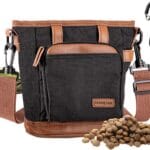 BEAU&FUR Large Dog Treat Pouch with Clicker for Training  4 Cup Capacity, Built-In Poop Bag Dispenser, Expandable Pocket, Metal Buckle, Large Back Pocket, Ideal Design for Walks and Training  Black