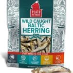 PLATO Pet Treats Fish Dog Treats - Air-Dried, Single Ingredient Dog Treat - with Omega 3 & 6 Fatty Acids to Support Skin and Coat - 100% Whole Fish - Wild Caught Baltic Herring Dog Treats - 3oz