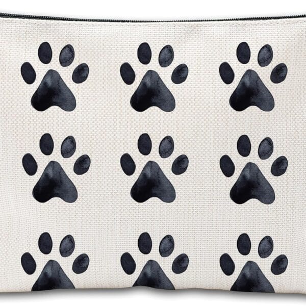 Cosmetic Bag Dog Paw Print Makeup Bag,Waterproof Small Mini Portable Travel Toiletry Bag for Women and Girl Travel Study Daily Storage