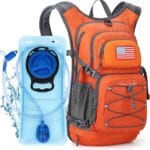 Maelstrom Hydration Hiking Backpack with 2L/3L Water Bladder, High Flow Bite Valve Camping Daypack Lightweight