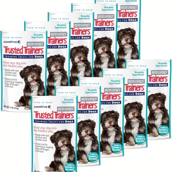 Covetrus NutriSentials Trusted Trainers Training Treats for Dogs - Soft Dog Treats for Small, Medium & Large Dogs - Chicken Flavor - 10 Pack - 4 oz