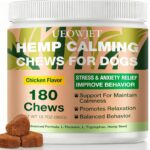 m Calming Chews for Dogs - Dog Calming Chews for Separation, Strss & Hyperactivity Rlief - Supports Rlaxation for Travel, Fireworks & Storms - Slep Aid-All Ages & Sizes-180 Kibbles