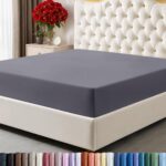 Utopia Bedding Queen Fitted Sheet - Bottom Sheet - Deep Pocket - Soft Microfiber - Shrinkage and Fade Resistant - Easy Care -1 Fitted Sheet Only (Grey)