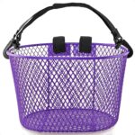 Adult Bike Basket Front, Bicycle Basket for Women, Waterproof Metal Wire Bicycle Basket with Carrying Handle, Suitable for Most Adult Bicycles, Practical Bike Accessories