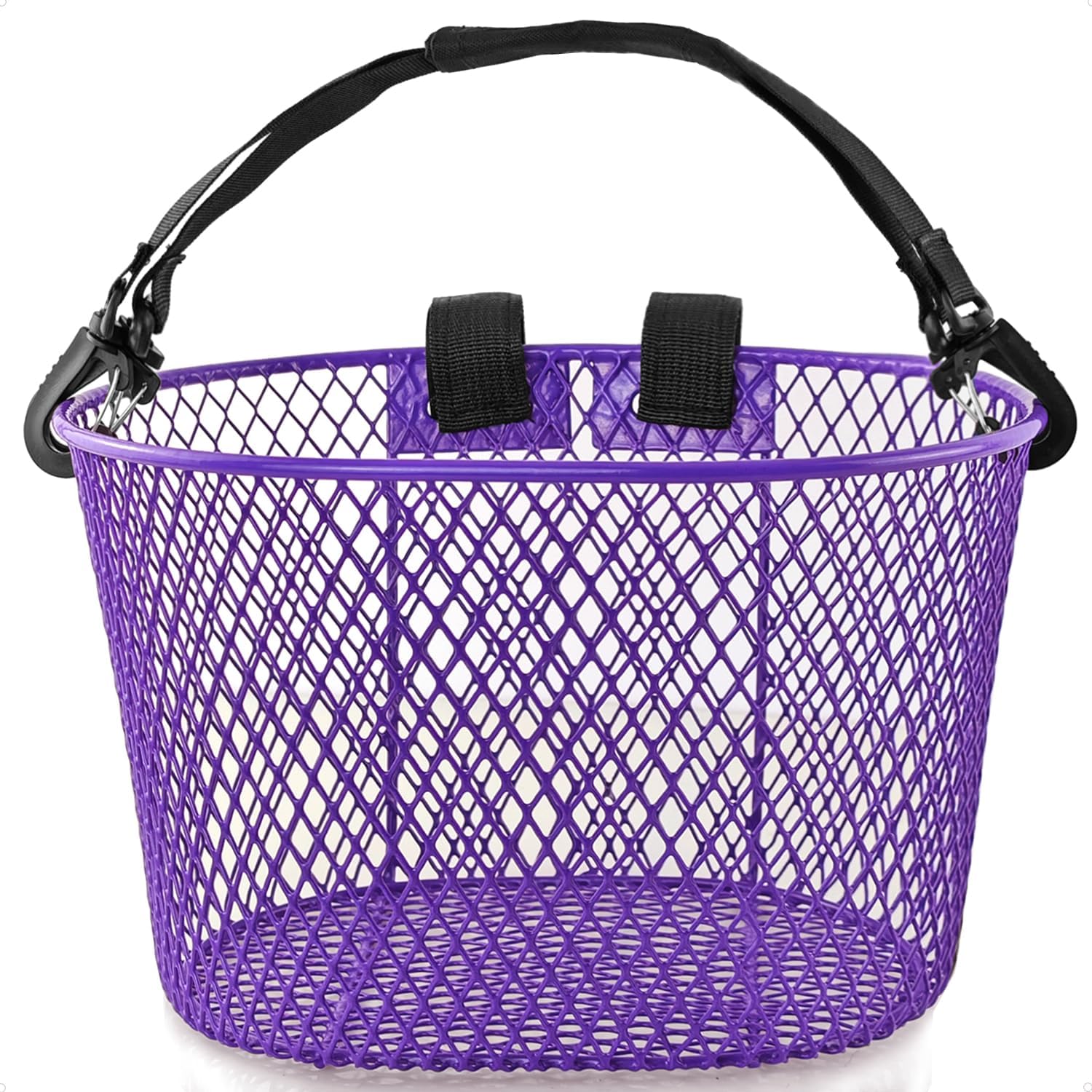 Adult Bike Basket Front, Bicycle Basket for Women, Waterproof Metal Wire Bicycle Basket with Carrying Handle, Suitable for Most Adult Bicycles, Practical Bike Accessories Adult Bike Basket Front, Bicycle Basket for Women, Waterproof Metal Wire Bicycle Basket with Carrying Handle, Suitable for Most Adult Bicycles, Practical Bike Accessories